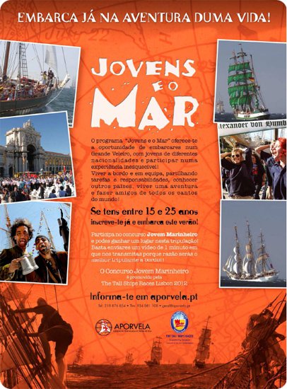 Aporvela leva jovens à The Tall Ships Races 2012