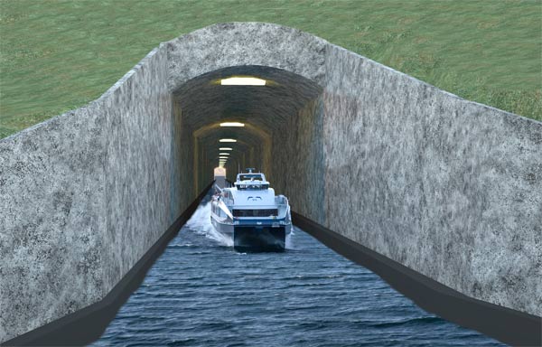 Noruega quer construir o primeiro túnel do mundo para navios